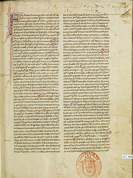 Toulouse, Bibliothèque municipale, ms. 252, f. 1 (Beginn von Buch 1; Handschriftenseite)